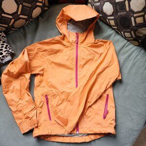 Mammut Women’s Drytech Waterproof Rain Jacket Size S Orange Pink Swiss Outdoor